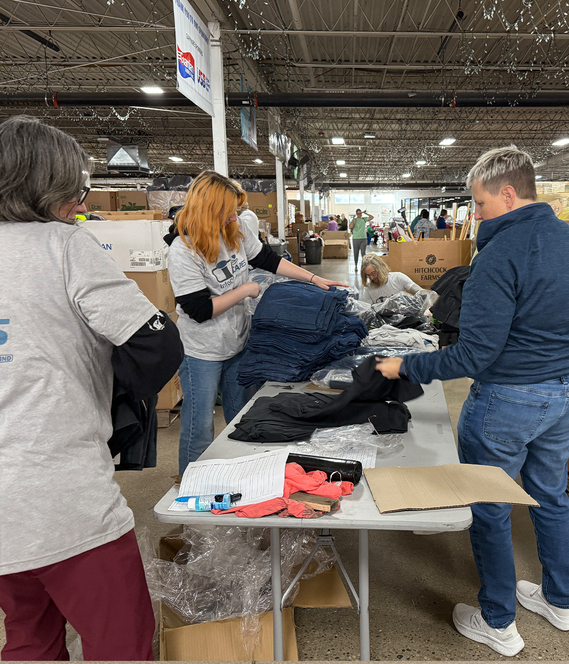 25,000 lbs of Donations Sorted and Inventoried