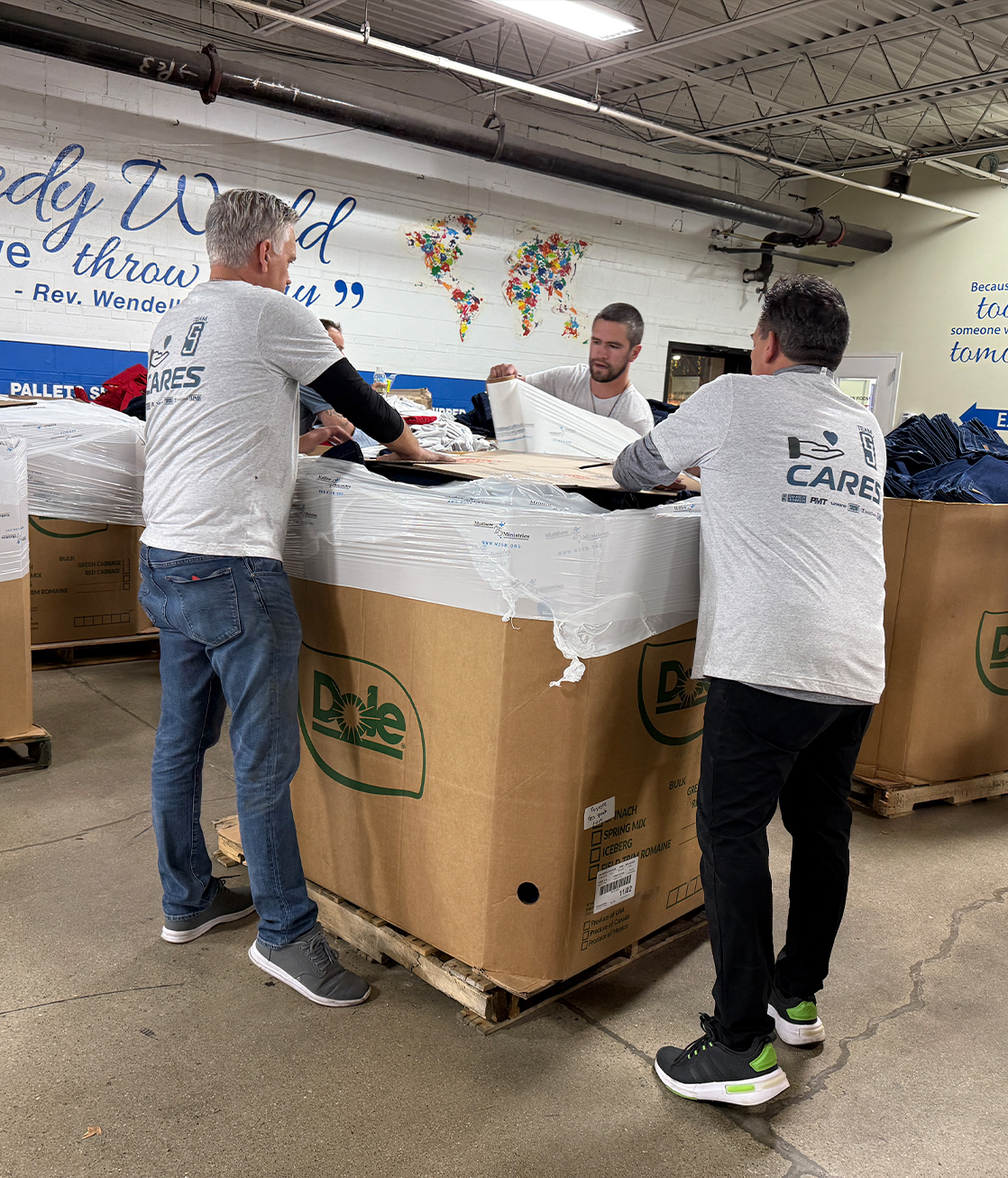 25 Pallets Filled and Wrapped for Shipping